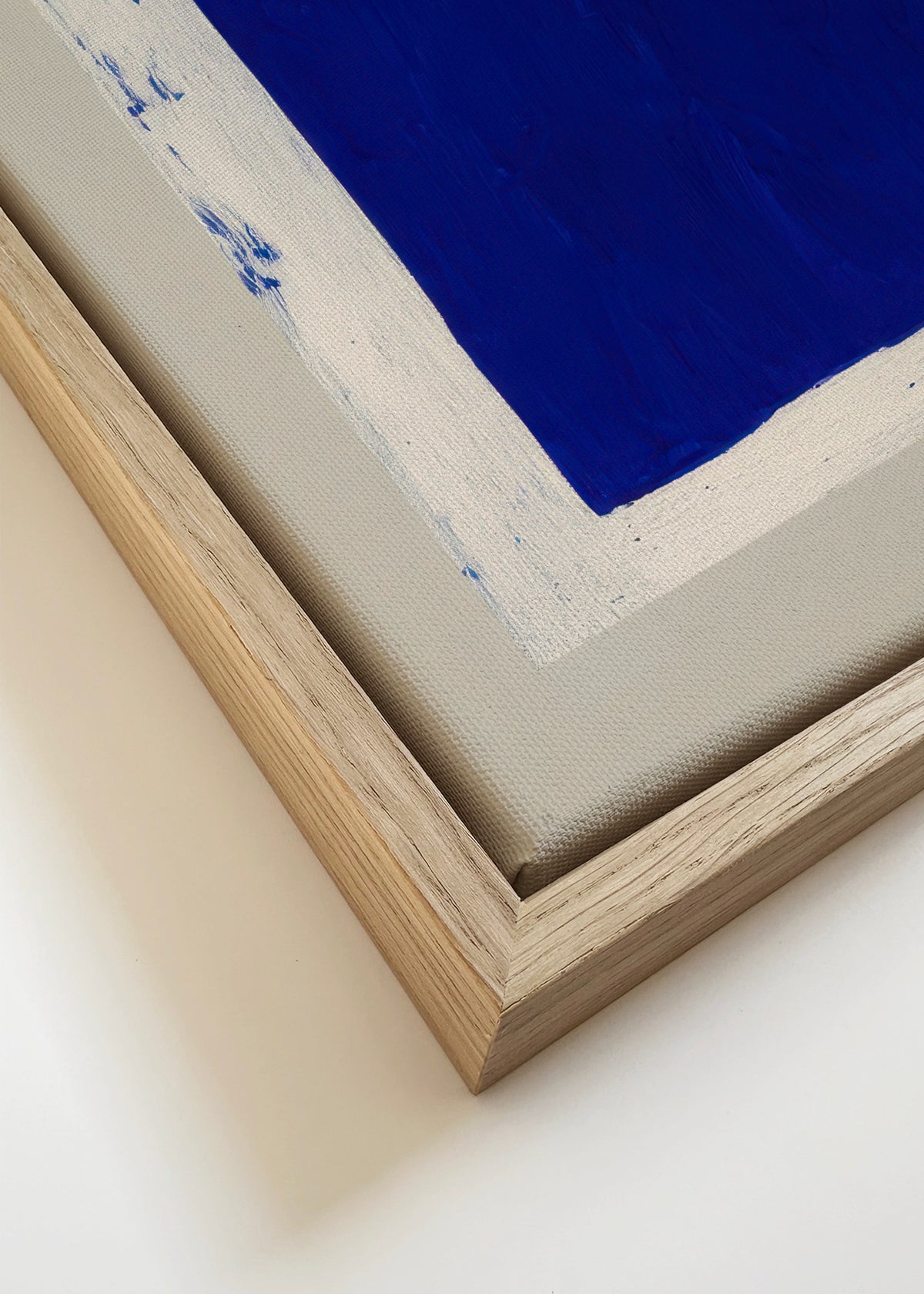 Indigo Mosaic I - Framed canvas detail