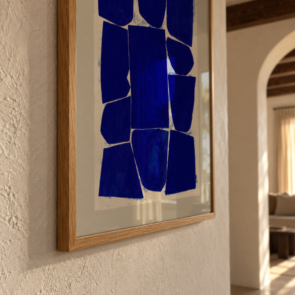 Indigo Mosaic II - Framed poster detail