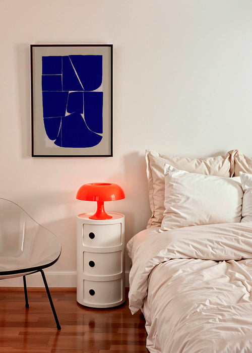 Geometrische poster met indigo blokvormen – Product1