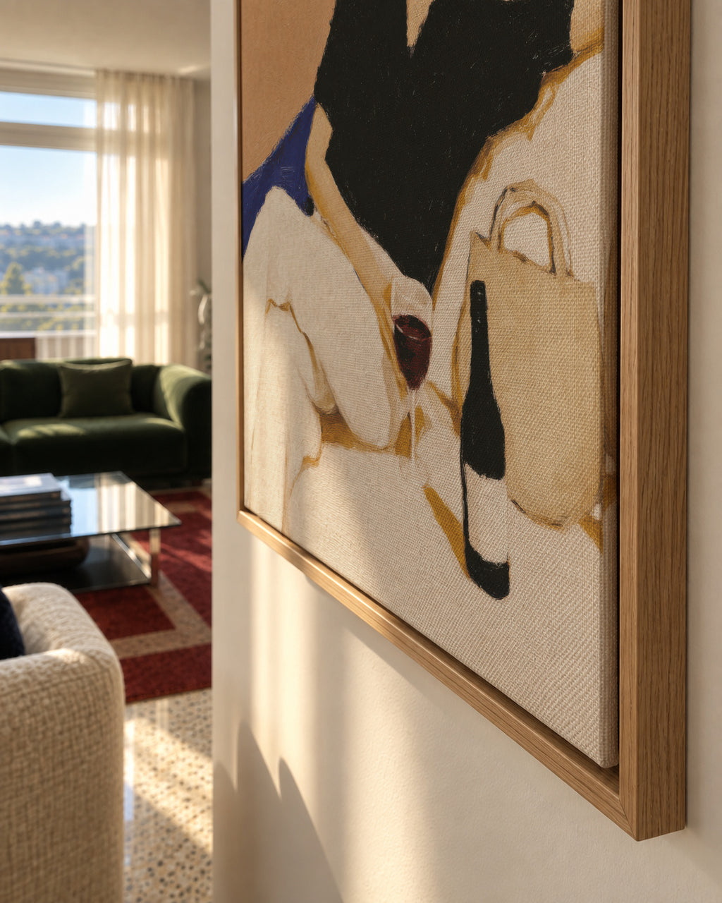 Summer Leisure - Framed canvas detail