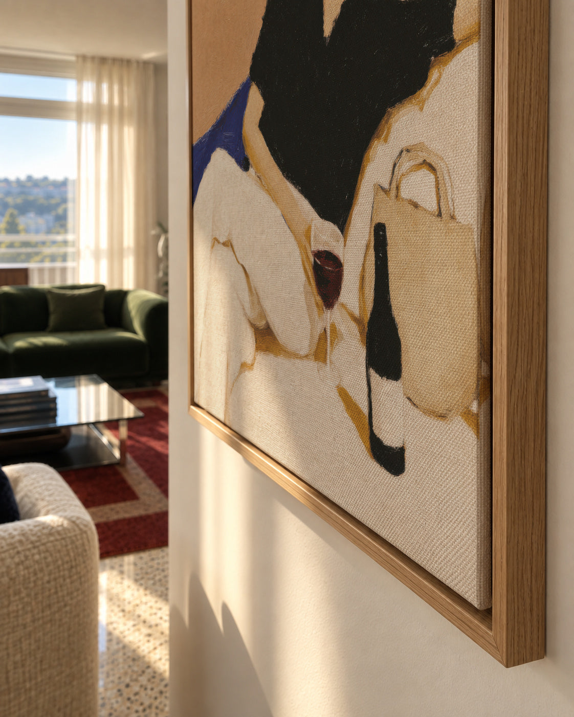 Summer Leisure - Framed canvas detail