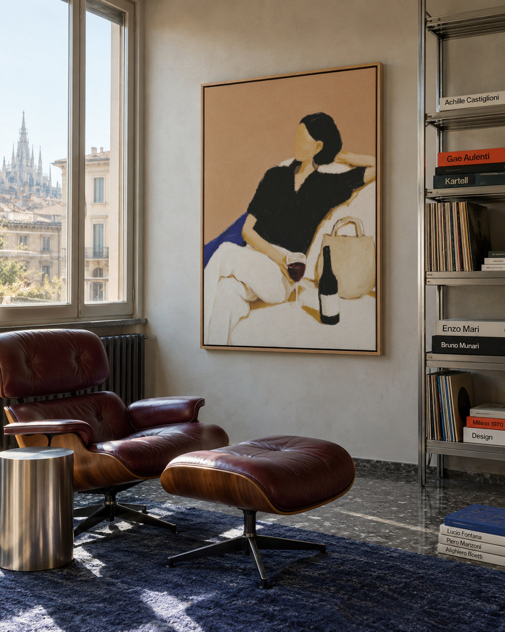 Summer Leisure - Framed canvas in an interior