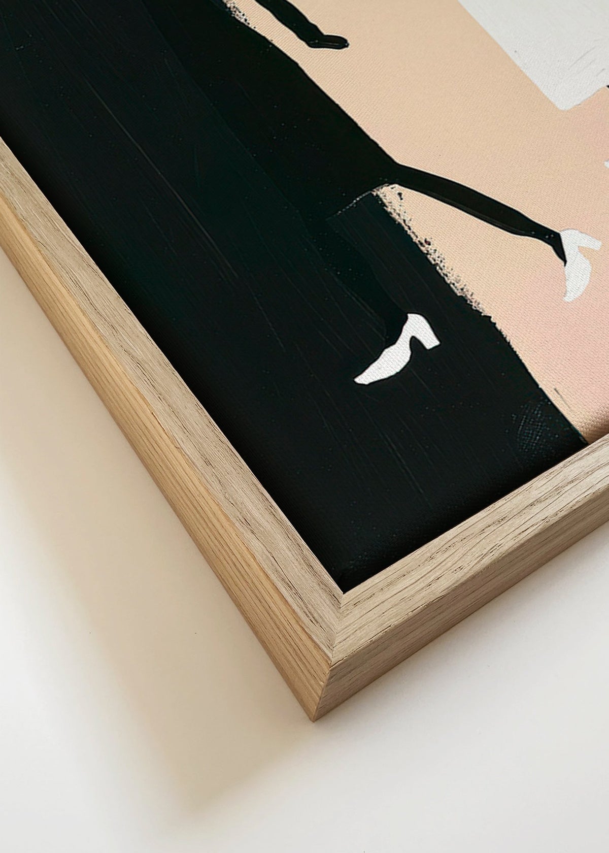 Illustratie van minimalistische silhouetten – Canvas detail