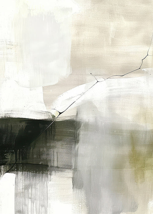 Abstract kunstwerk met zachte horizon