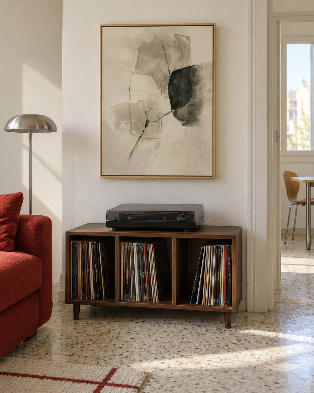 Ink in Repose II - Framed canvas in an interior