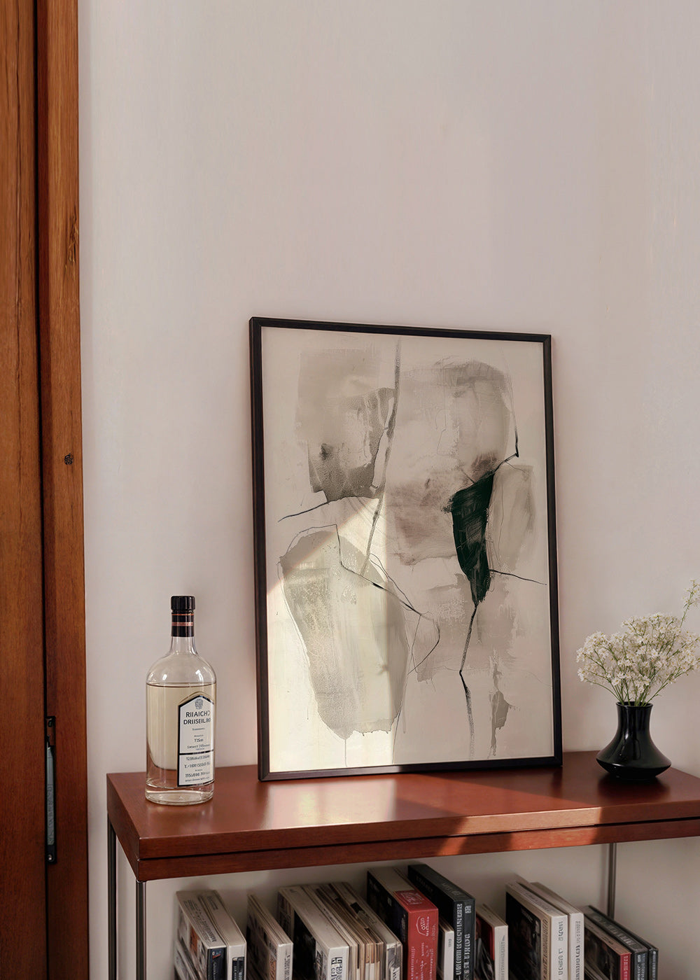 Abstract kunstwerk in inkt en neutrale tinten – Product2