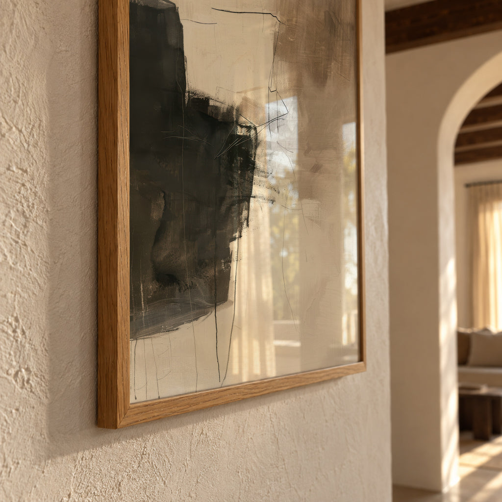 Charcoal Shadows - Framed poster detail