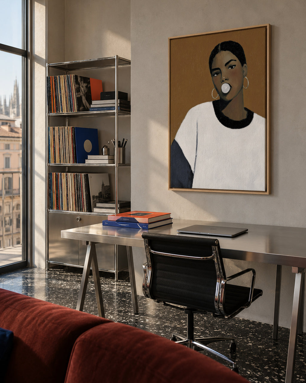 Bold Beauty - Framed canvas in an interior