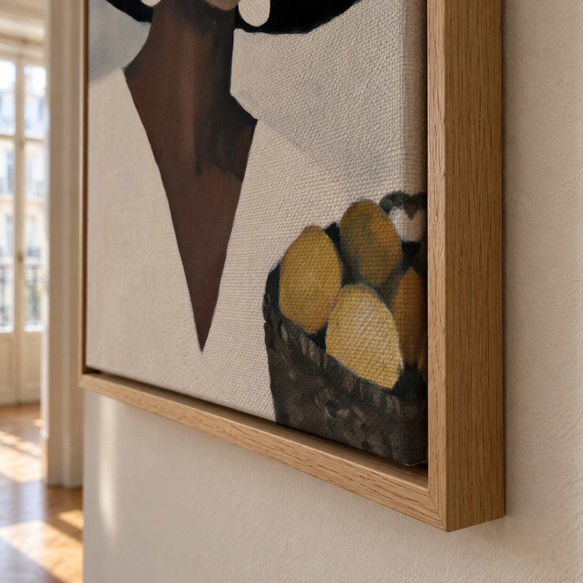 Wide Brim Hat - Framed canvas detail