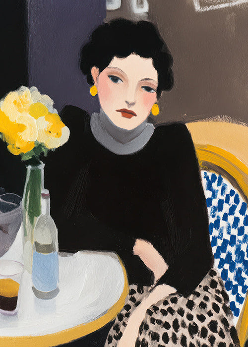 Keuken kunst: portret in café