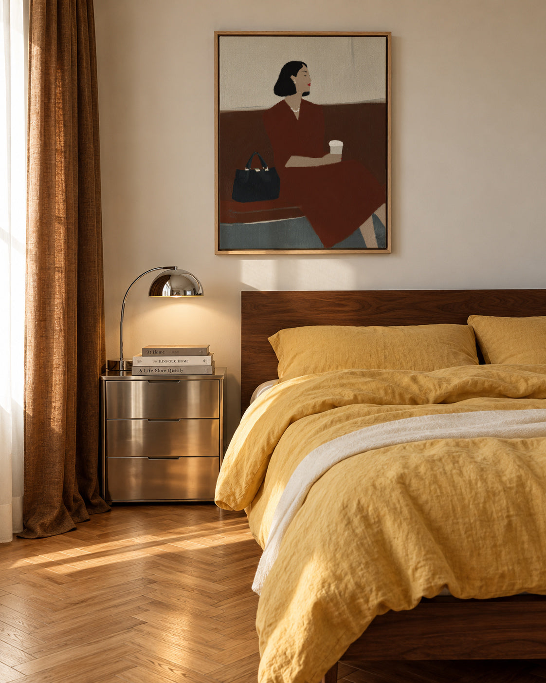Coffee on the Go - Framed canvas in an interior
