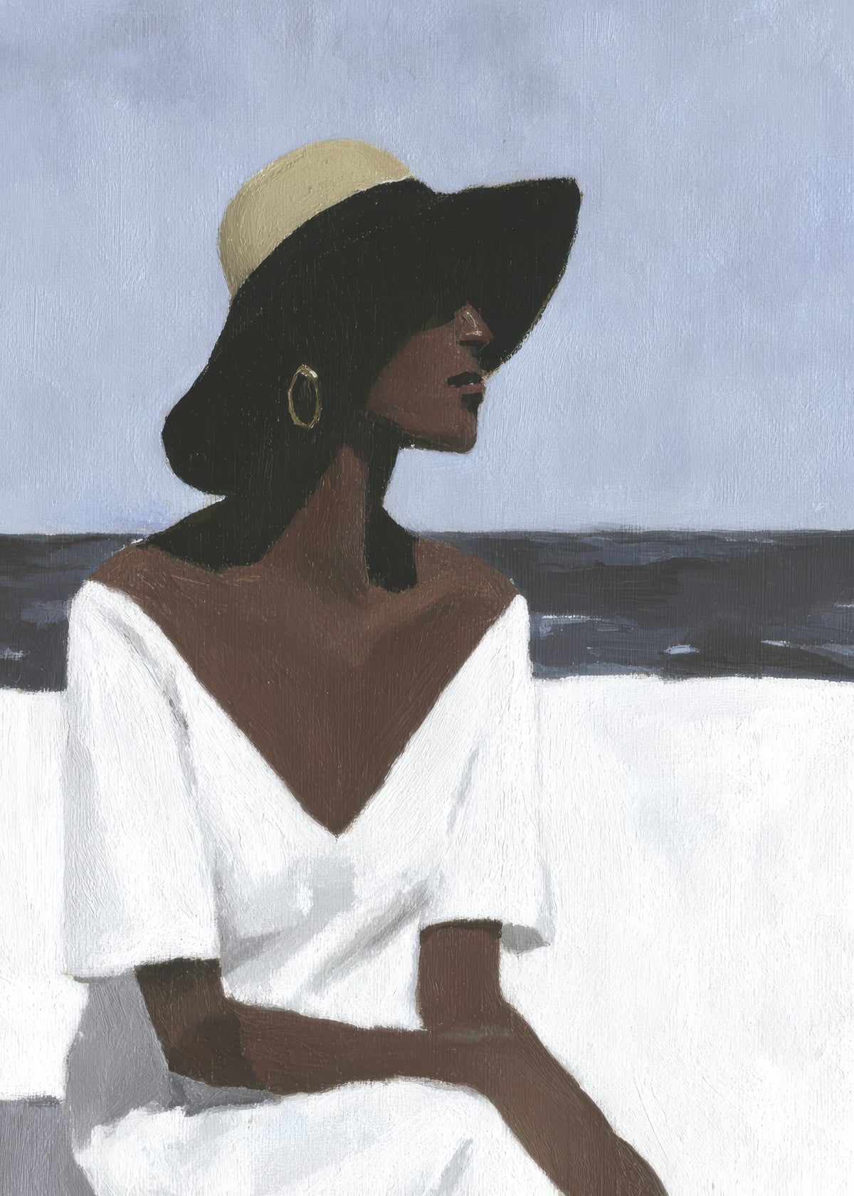 White Dress Horizon - Unframed art print