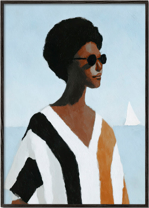 Illustratie van figuur bij zeilboot – Black Frame