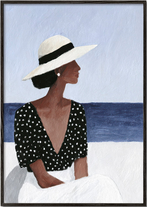 Illustratie vrouw met hoed – Black Frame