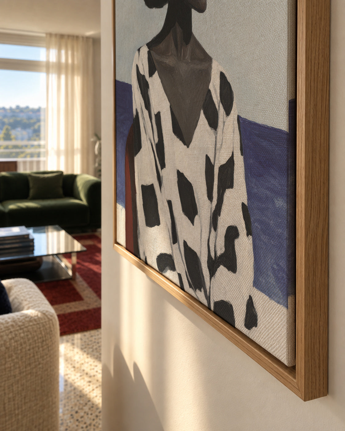 Coastal Pattern - Framed canvas detail