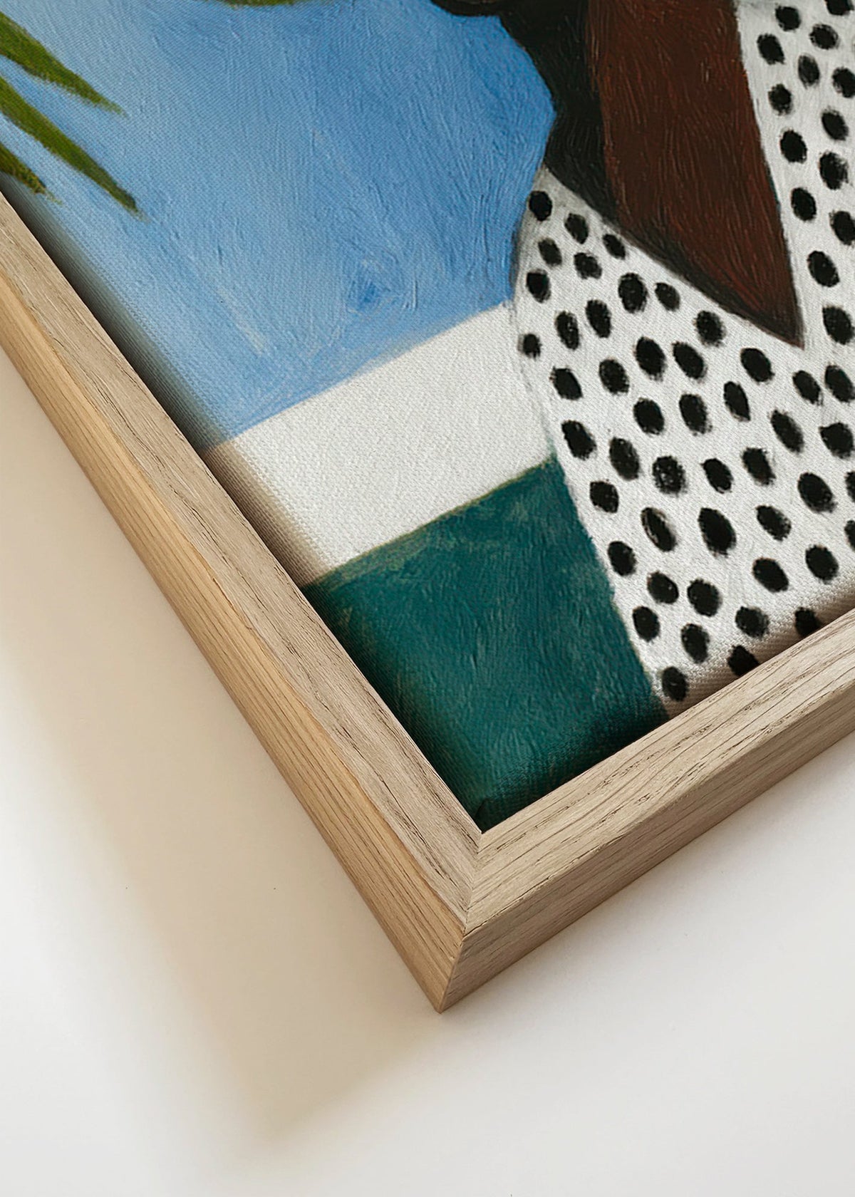 Botanische print portret met palm – Canvas detail