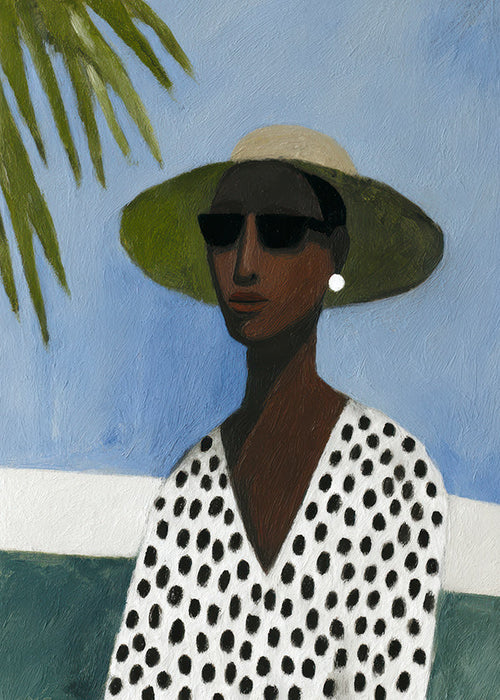 Botanische print portret met palm