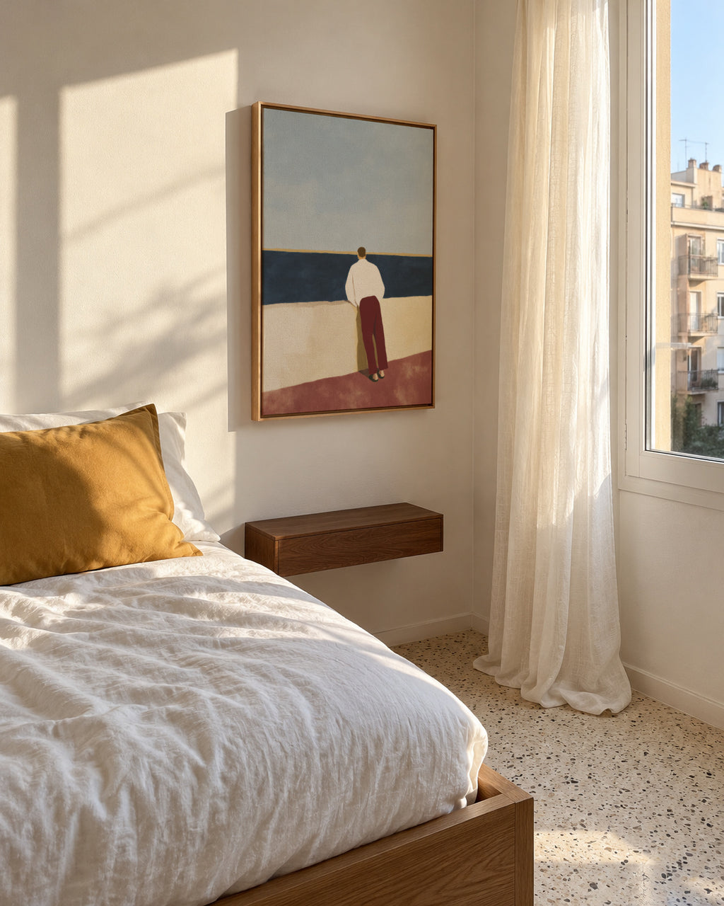 Horizon Figure - Framed canvas in an interior