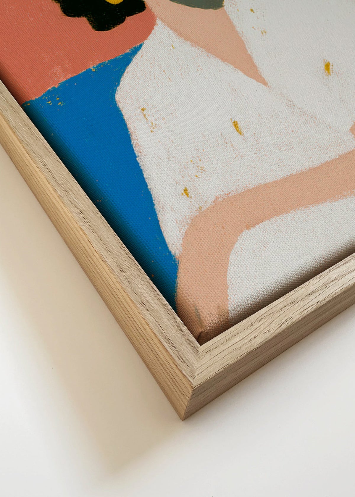 Illustratie vrouw met witte bril – Canvas detail