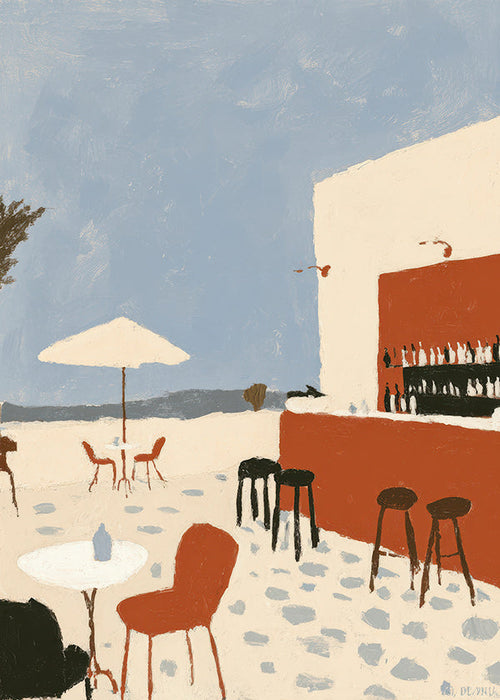 Landschap kunst: minimalistisch kustterras