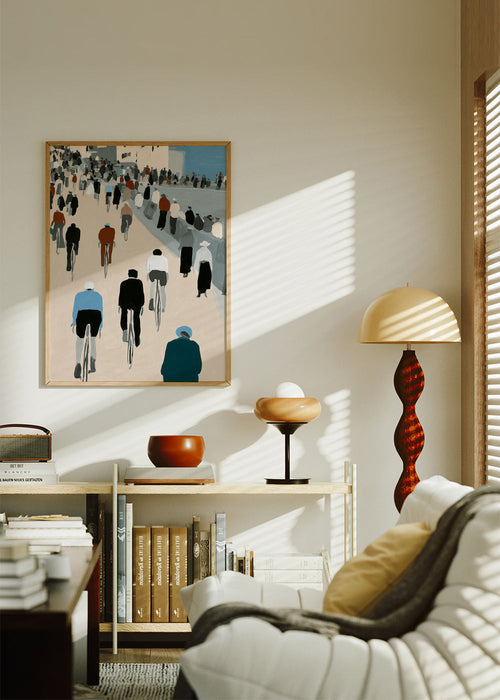Keuken kunst Fietsers op promenade – Product1