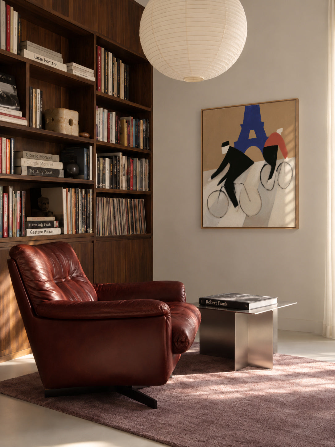 Paris Ride - Framed canvas in an interior