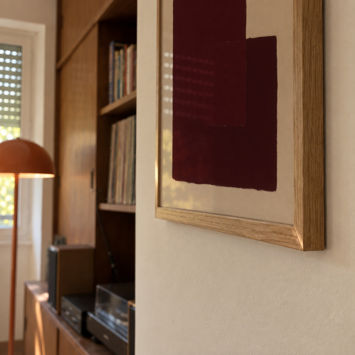 Crimson Structure II - Framed poster detail