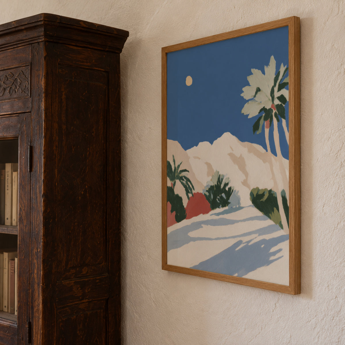 Palm Shadows - Framed poster detail