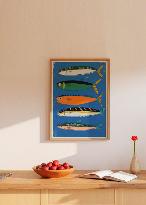 Keuken kunst met speelse vissenillustratie – Product1