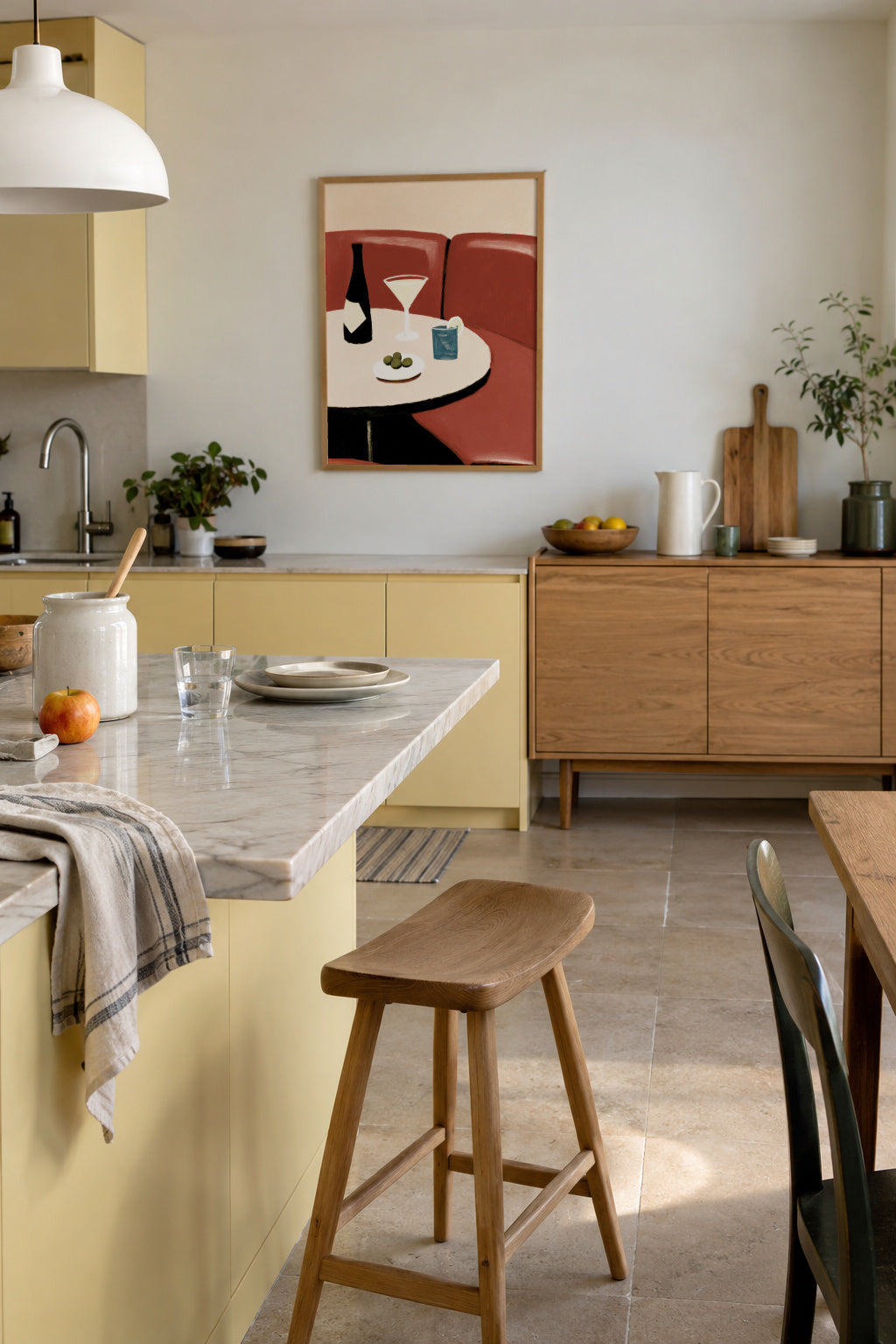 Martini for One - Framed poster in an interior