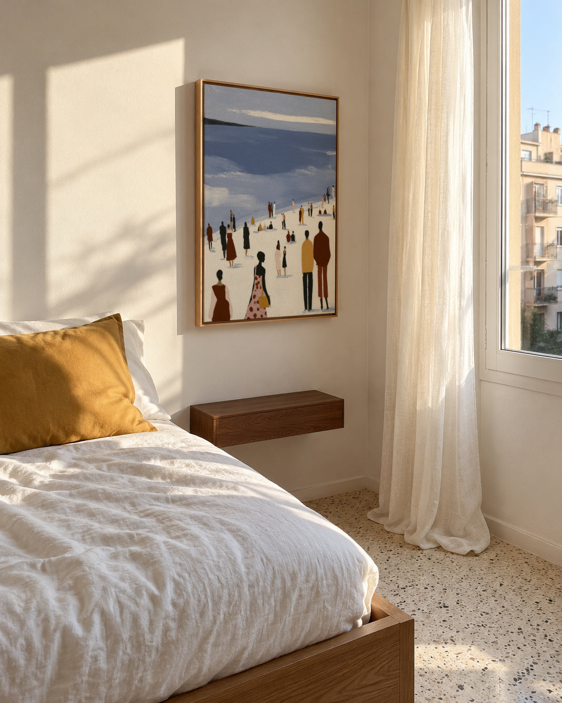 Quiet Bay - Framed canvas in an interior