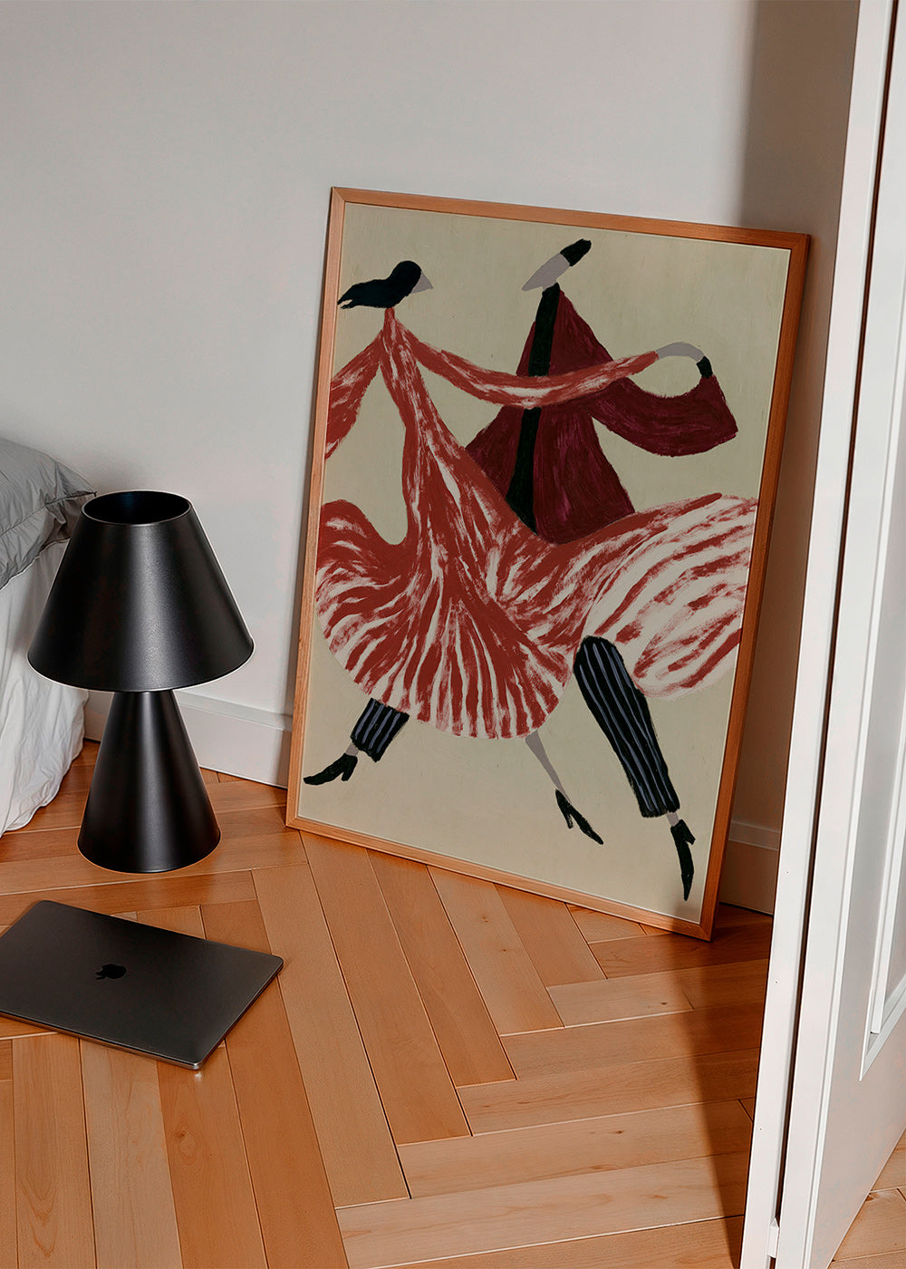Abstract kunstwerk met dansende figuren