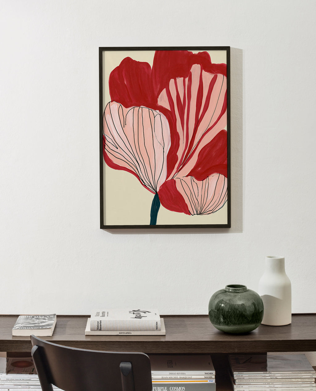 Botanische poster met scharlakenbladeren – Product2