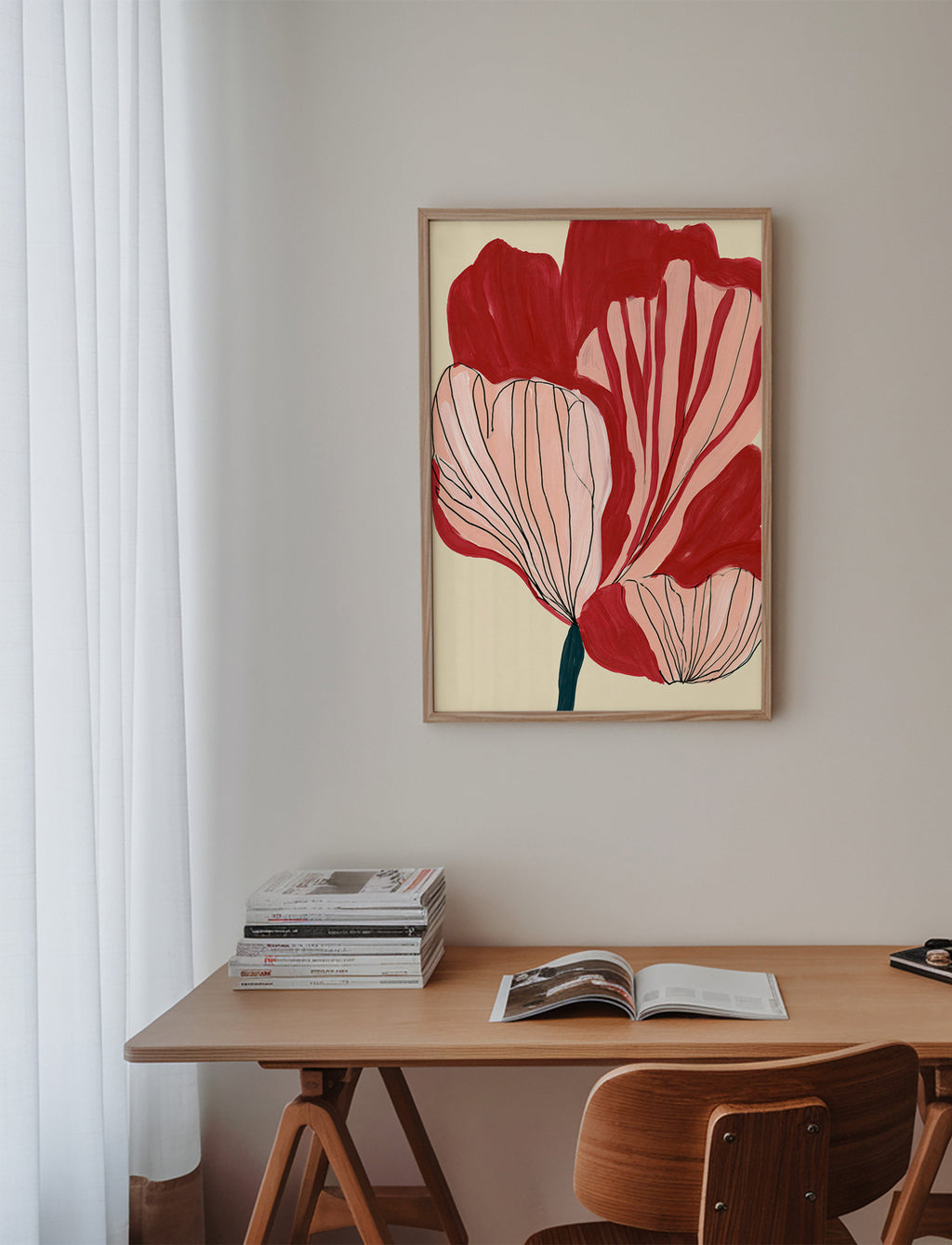 Botanische poster met scharlakenbladeren – Product3
