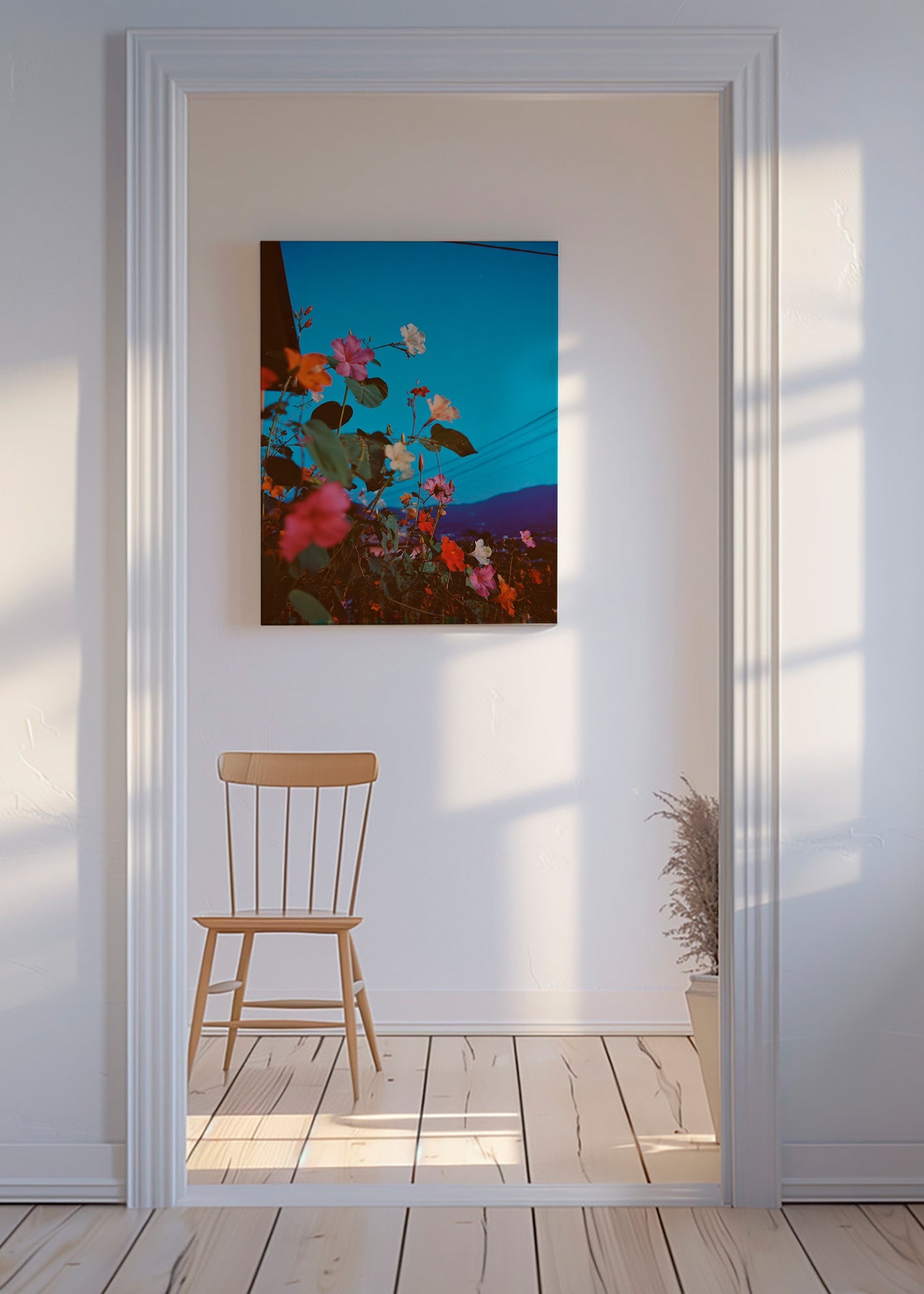 Botanische poster: bougainvillea in de schemer