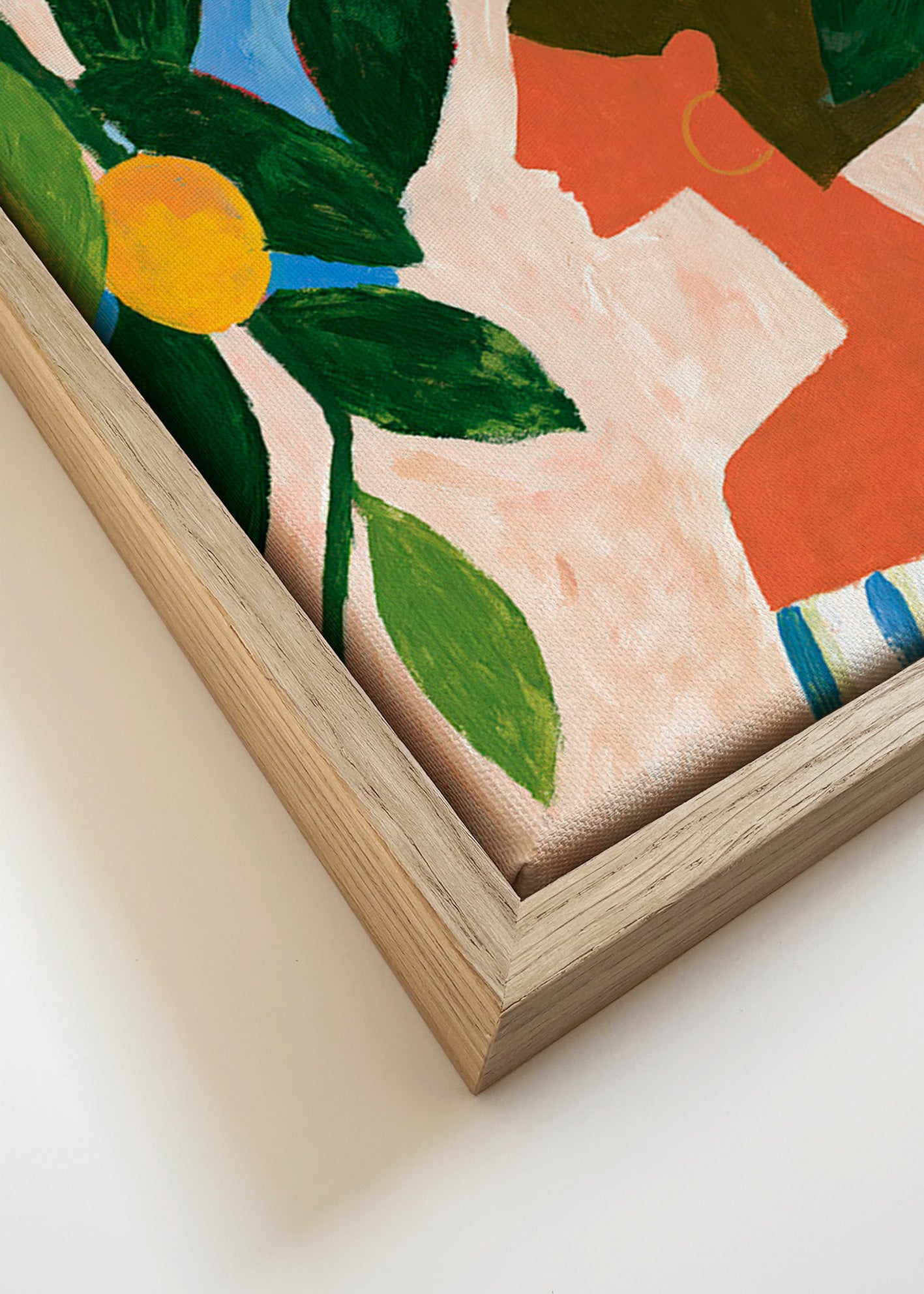 Botanische print: profiel tussen citroenbomen