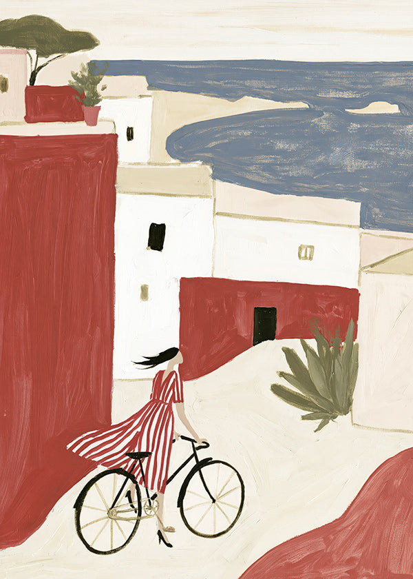 Illustratie kustfiets