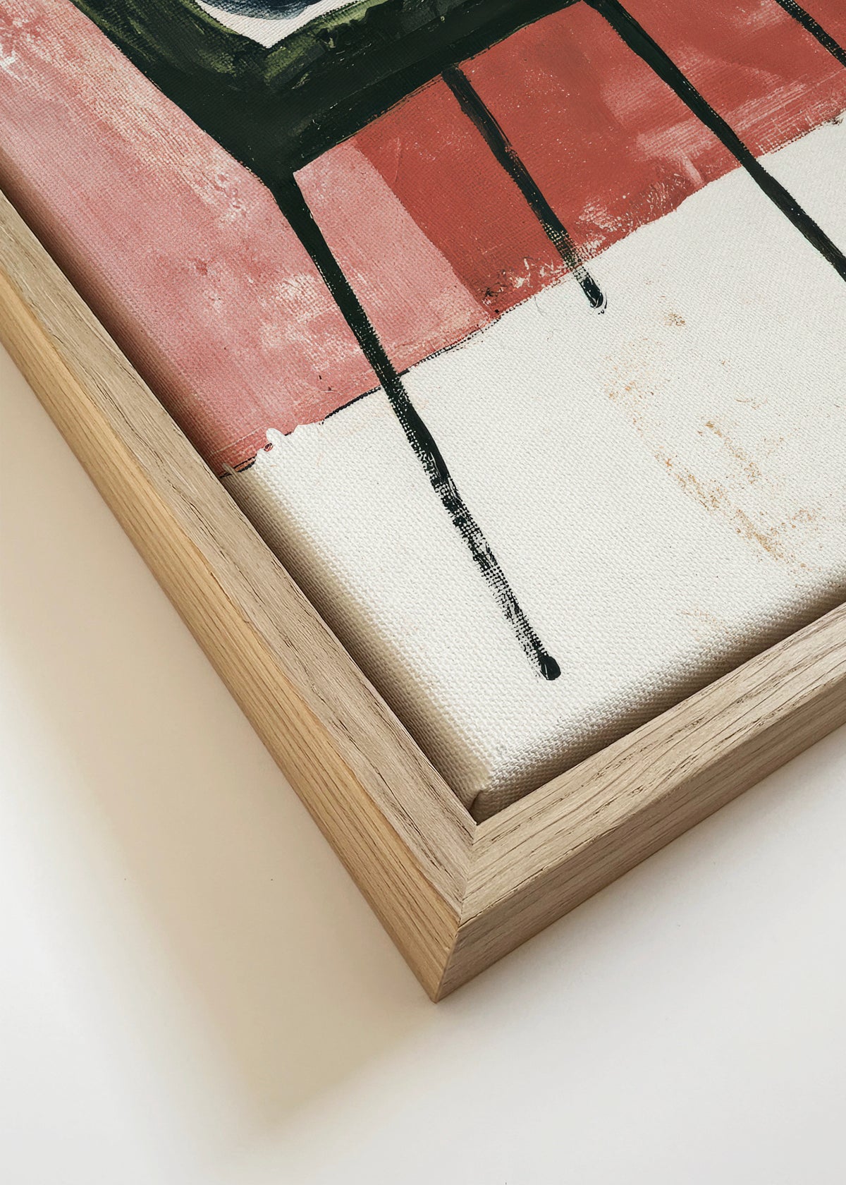 Café Rosé - Framed canvas detail