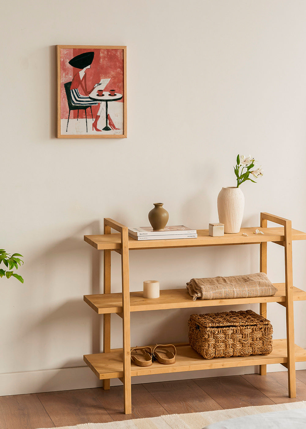 Keuken kunst vrouw met koffie