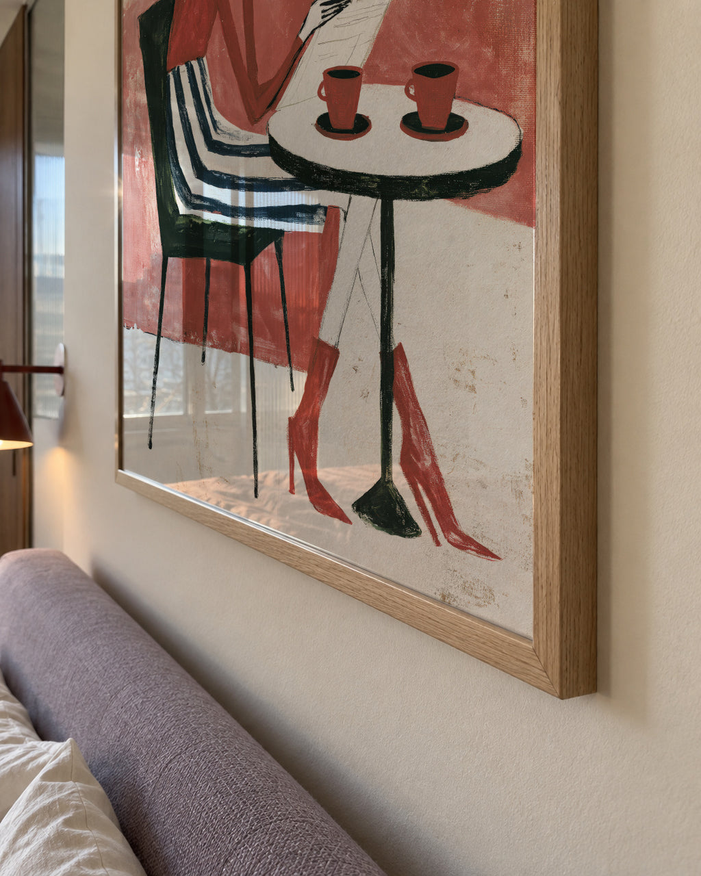 Café Rosé - Framed poster detail