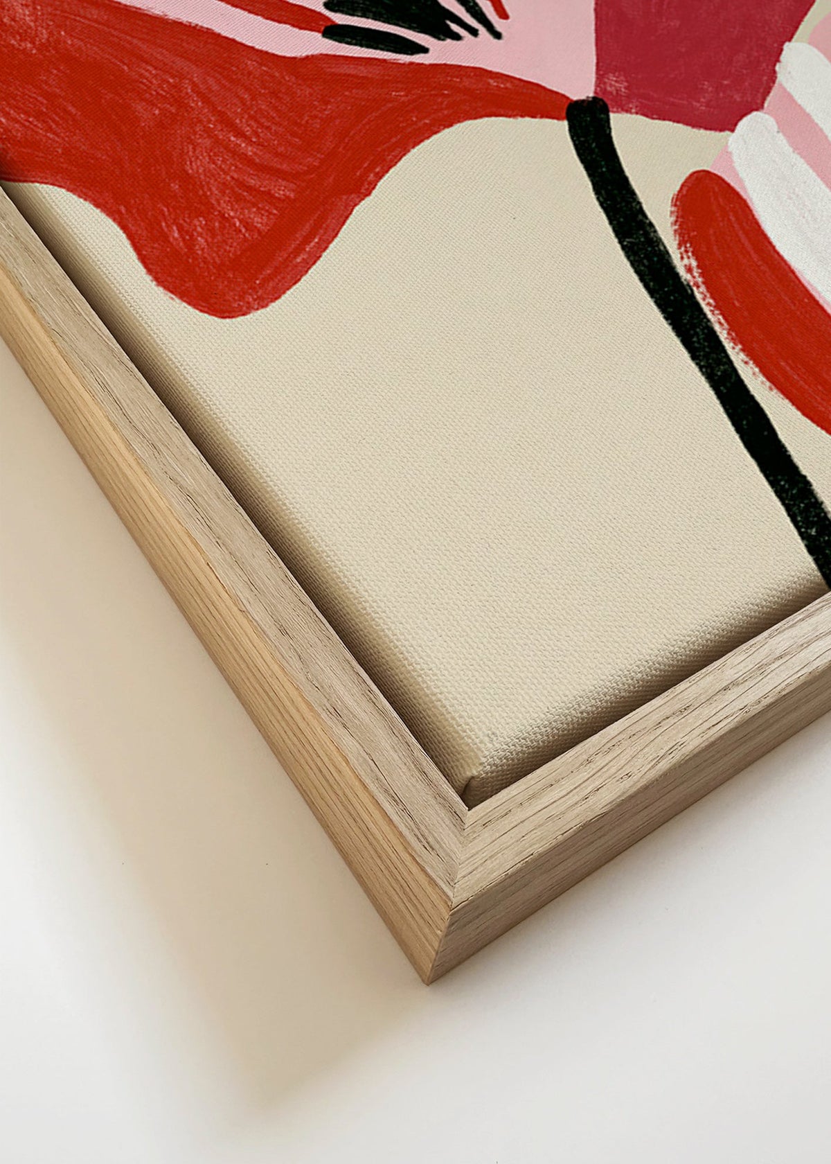 Botanische poster Twin Petals roze en rood