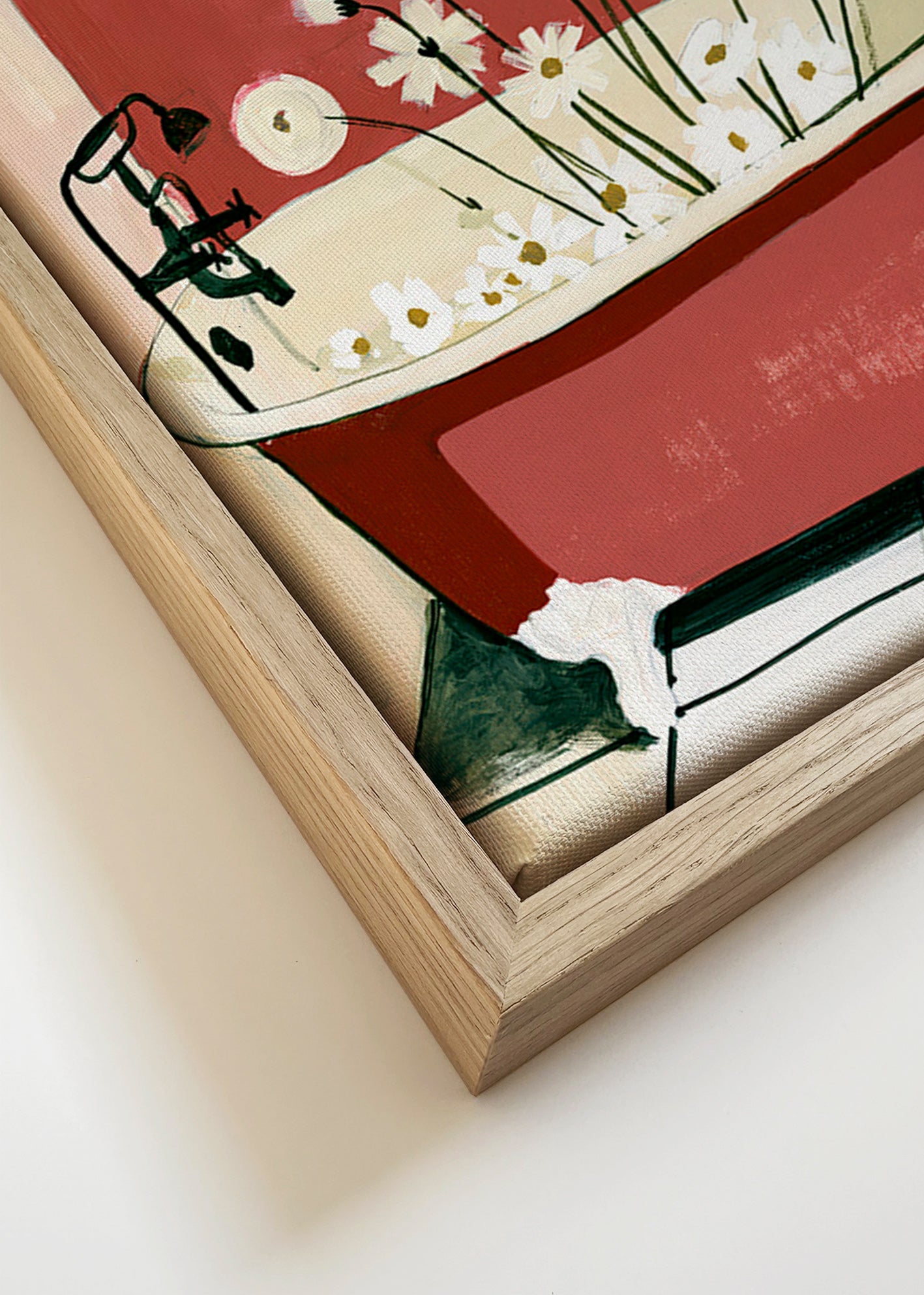 Botanische poster met bloemen in badkuip
