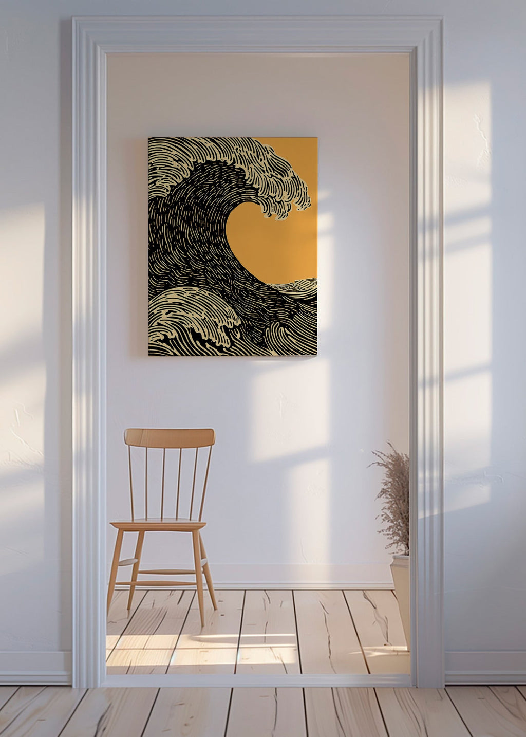 Illustratie zwarte golf grafisch