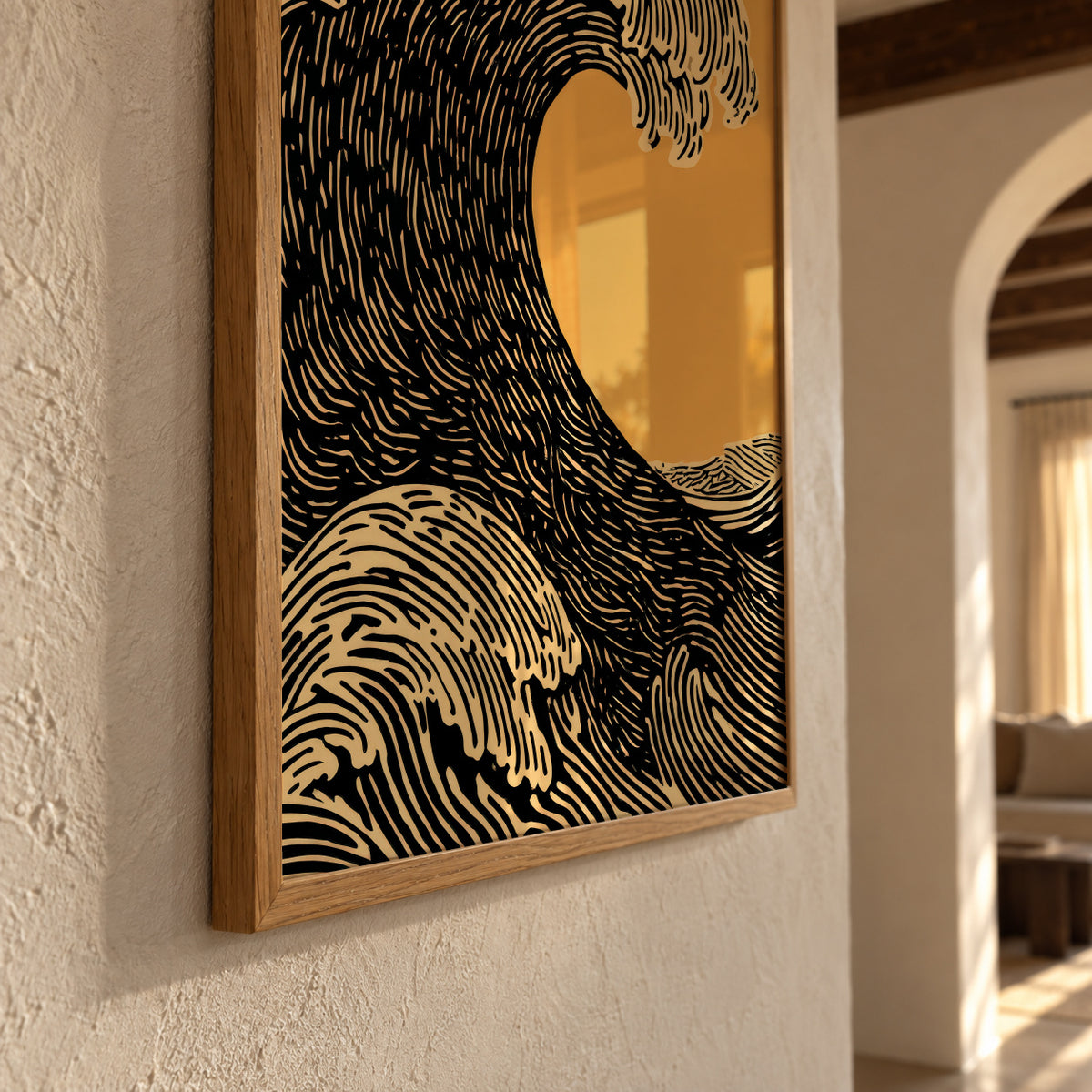 Black Wave - Framed poster detail