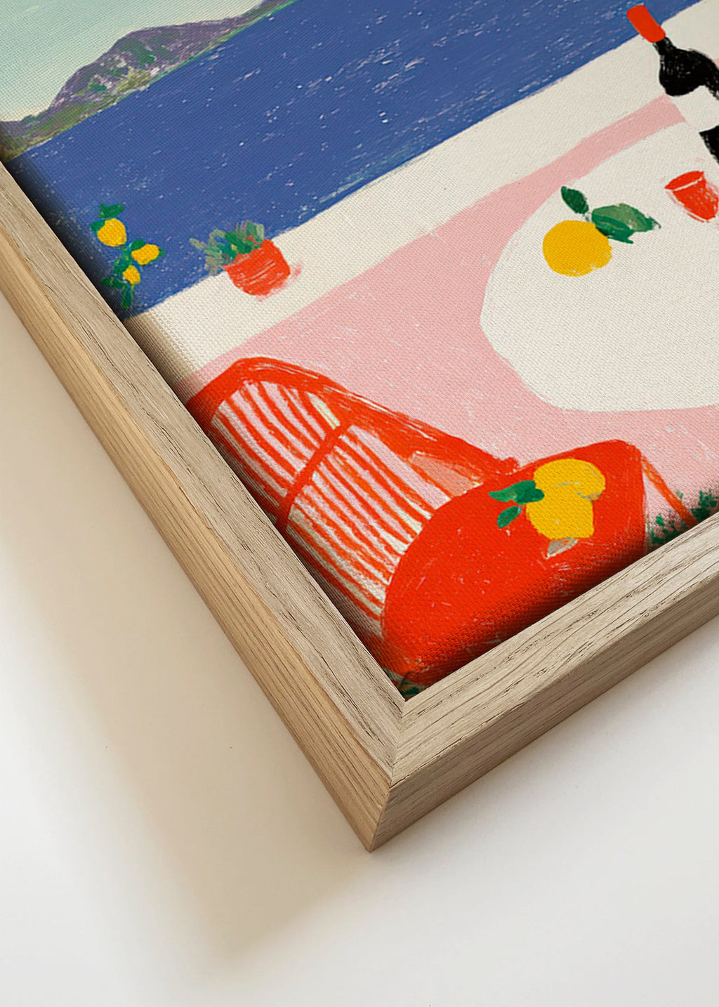 Keuken kunst mediterrane tafel met citroenen