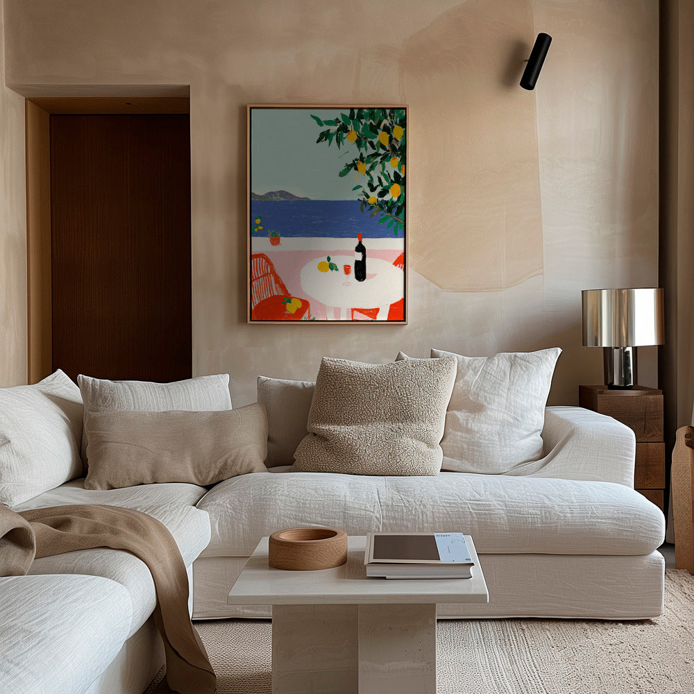 Keuken kunst mediterrane tafel met citroenen