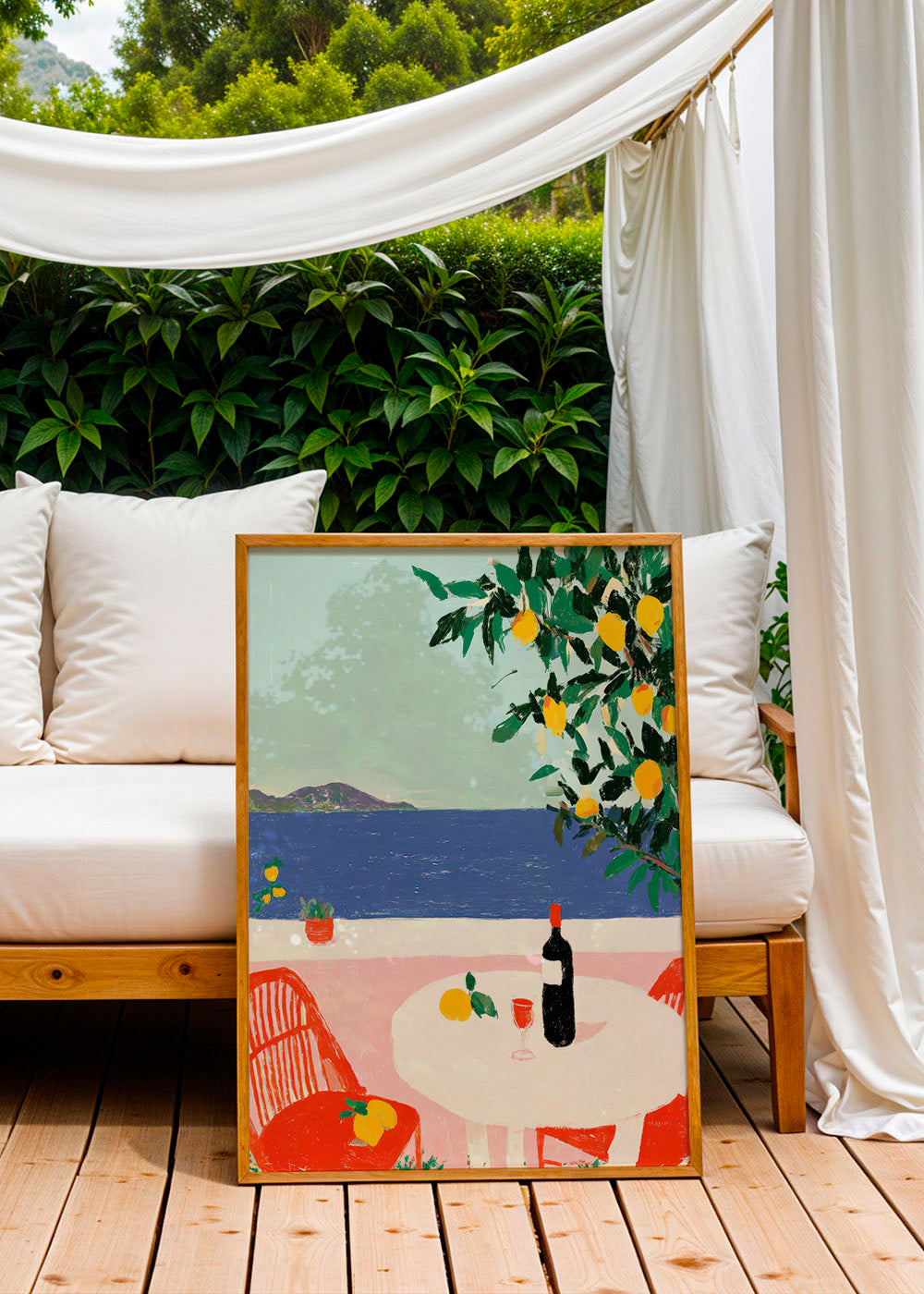 Keuken kunst mediterrane tafel met citroenen