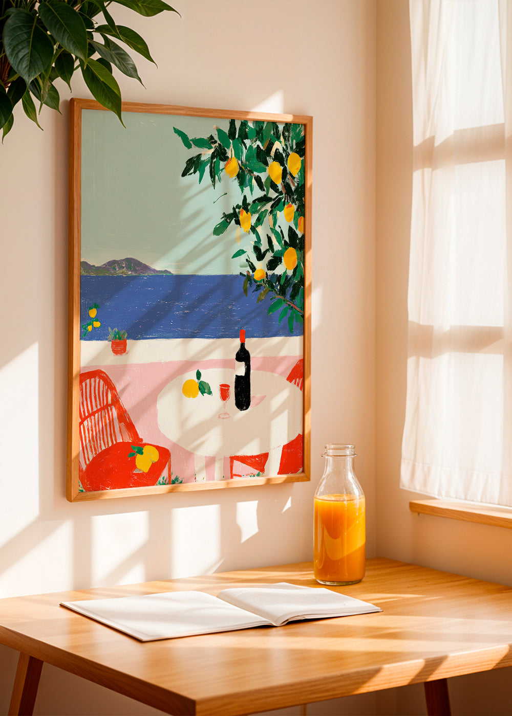 Keuken kunst mediterrane tafel met citroenen