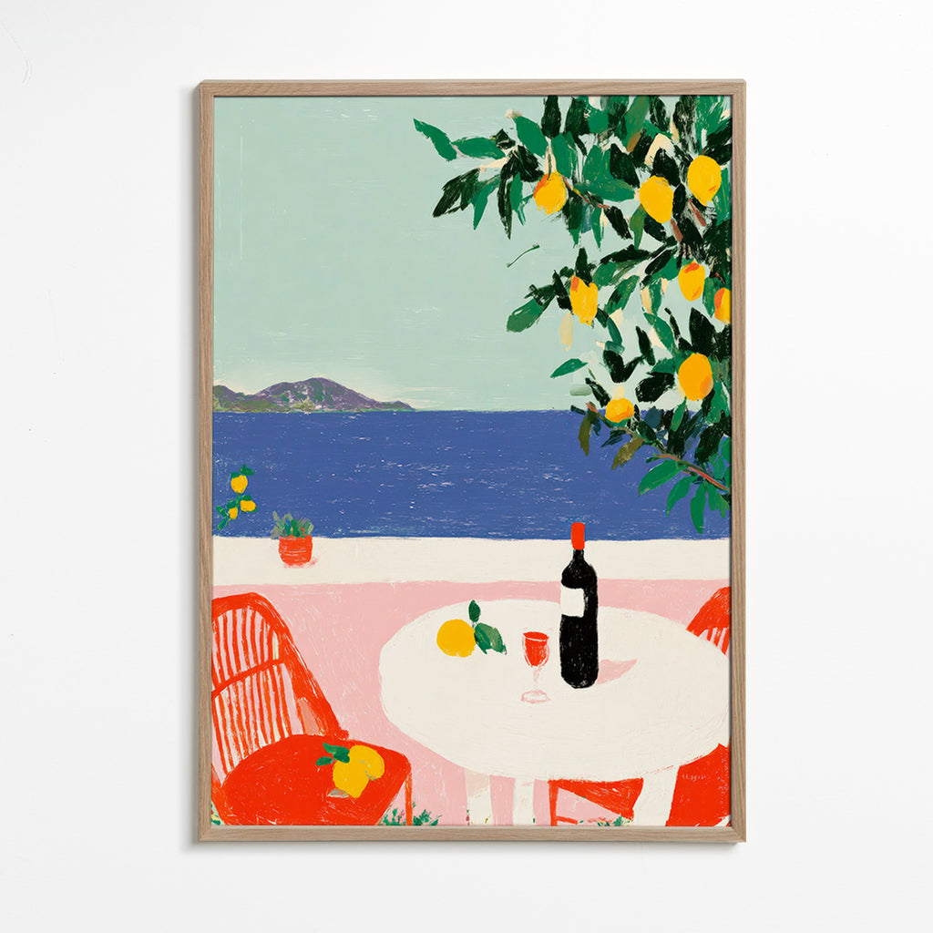 Keuken kunst mediterrane tafel met citroenen
