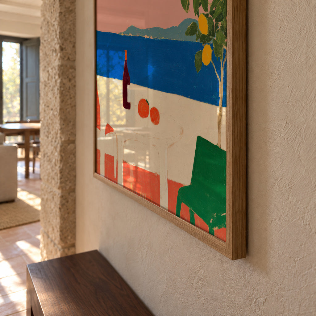 Pink Riviera - Framed poster detail